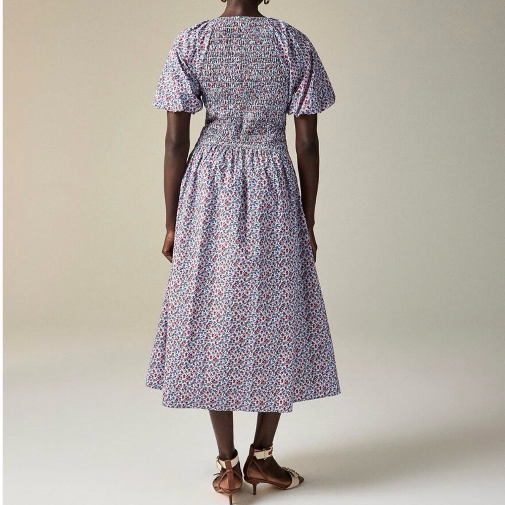NEW J Crew Meadow Midi Dress in Poppy Floral Print Women's Size Medium - Picture 3 of 10